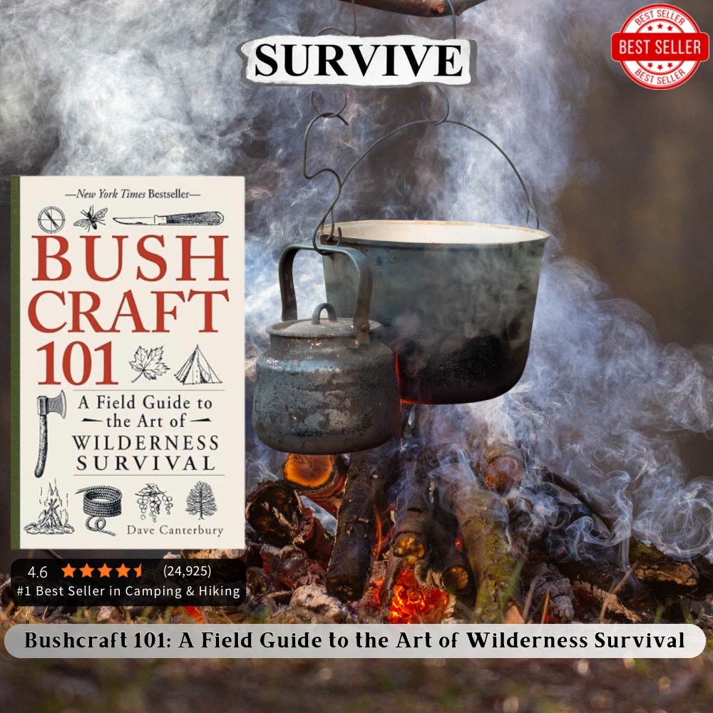 Bushcraft 101 wilderness survival guide book for camping outdoor skills bestseller