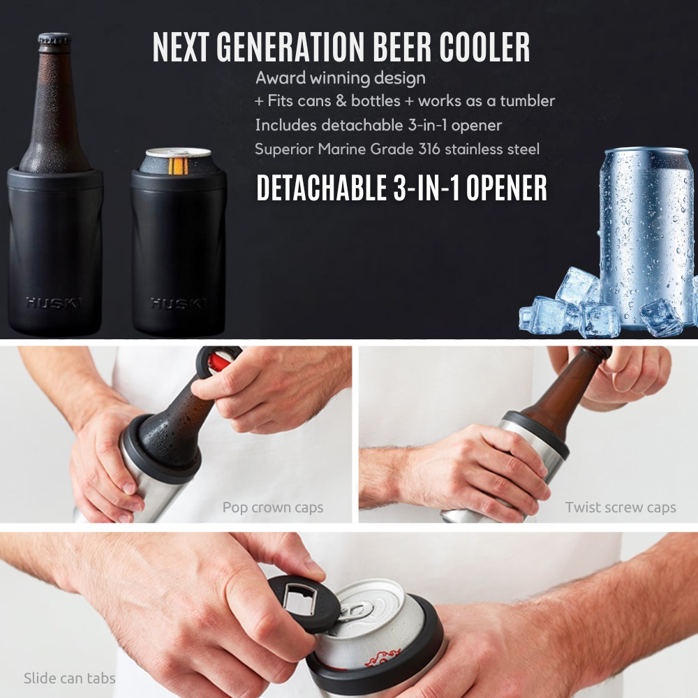 beer cooler with bottle opener 3 in 1 gift for dad keeps drinks cold