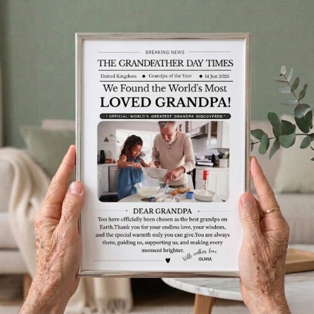 Fathes’s Day printable gift bundle with customizable photo frame and greeting cards