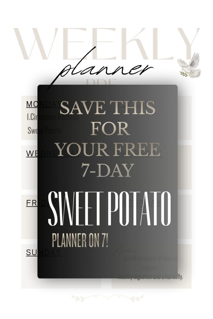 Close up of a roasted sweet potato wedge with a golden caramelized maple glaze being lifted from the pan.