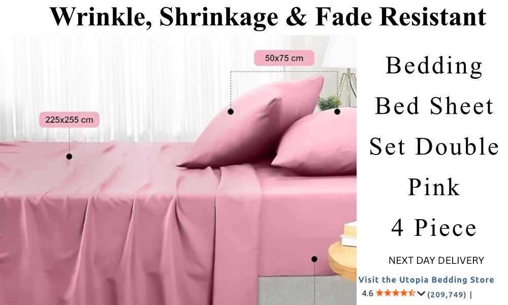 pink bedding set double soft bed sheets blush pink duvet cover cozy feminine bedroom