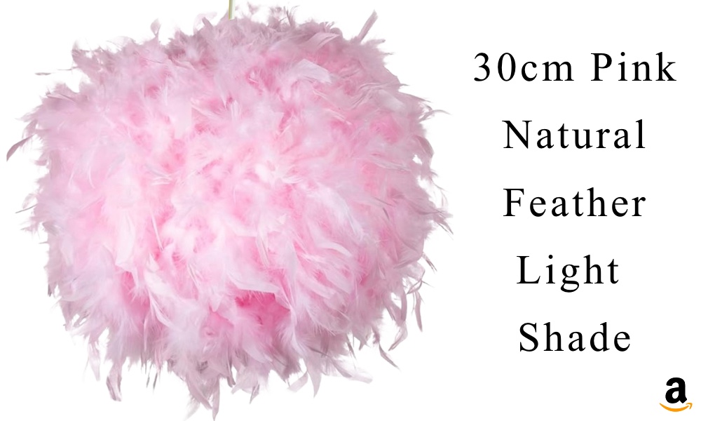 Pink Feather Lamp Shade – Soft Aesthetic Lighting