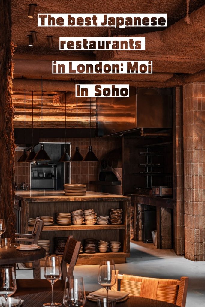 Interior of Mei Japanese restaurant in Soho London with warm aesthetic lighting