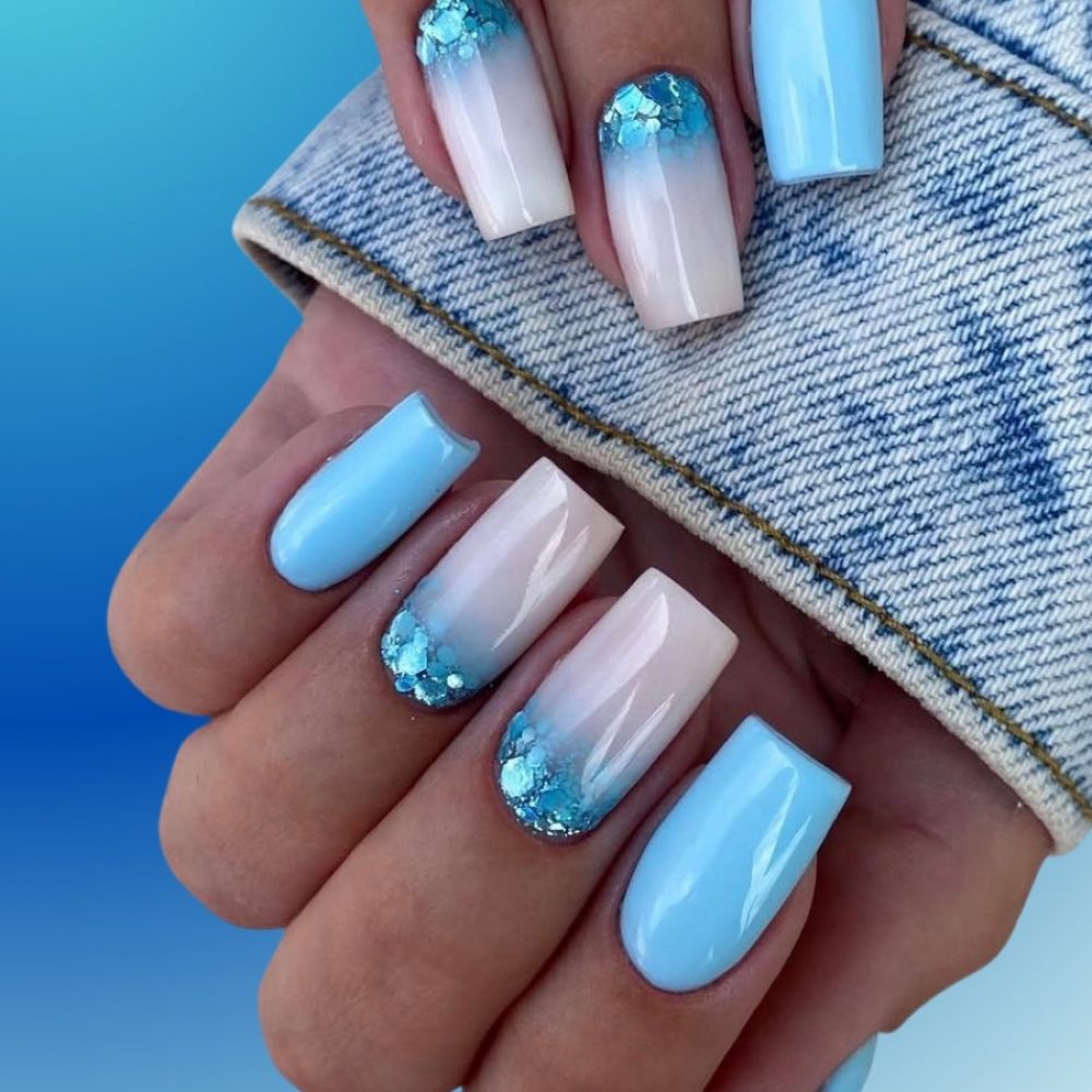 1. Baby Blue Nails